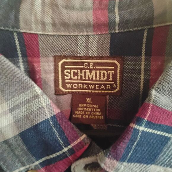 Casual Blue and Red Button Down Shirt - Picture 10 of 10